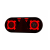 Lampa zespolona tylna z trójkątem odblask. HOR 105, STELLA, diodowa 12/24 V, lewa (6-funkcyjna, przewód okrągły 6x0,5 mm2, długość 2 m)